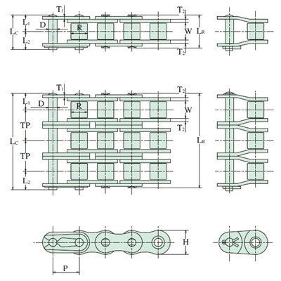 10B-1 Hitachi Inspire SBR - Standard brytyjski łańcuch rolkowy