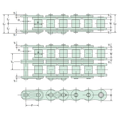 24B-FS Hitachi Inspire SBR - Samosmarujące | Bezobsługowe łańcuch rolkowy