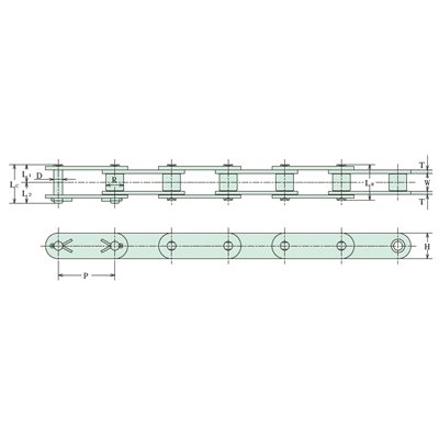 C2040-FS Hitachi Inspire SBR - Samosmarujące | Bezobsługowe łańcuch o podwójnej podziałce