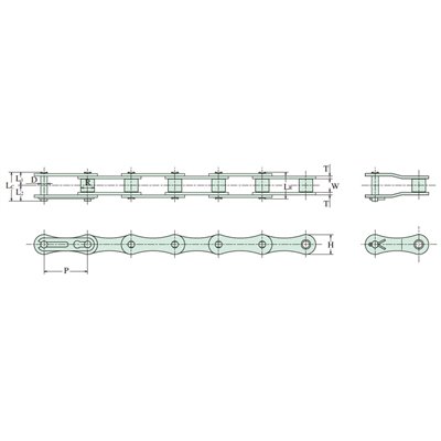 A2060 Hitachi Inspire SBR - Standard amerykański łańcuch o podwójnej podziałce