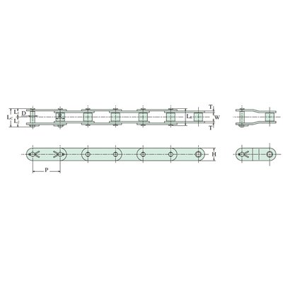 C2080H Hitachi Inspire SBR - Standard amerykański łańcuch o podwójnej podziałce